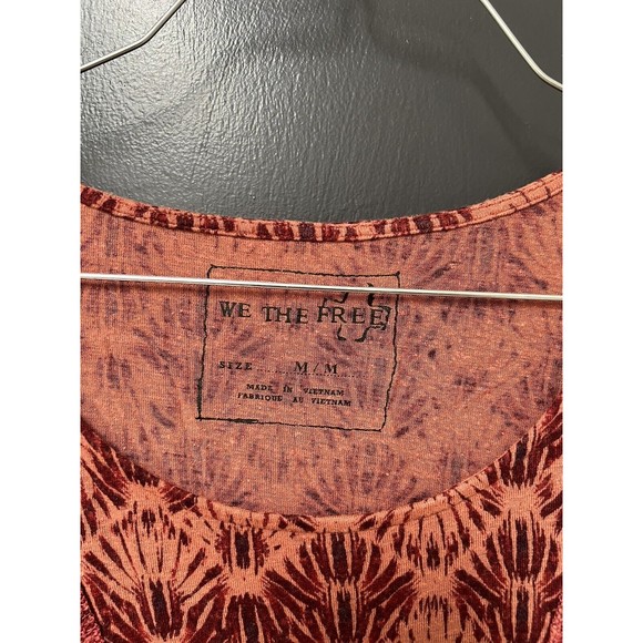 Free People We the free Bittersweet cold shoulder top orange Sz M - Picture 3 of 4